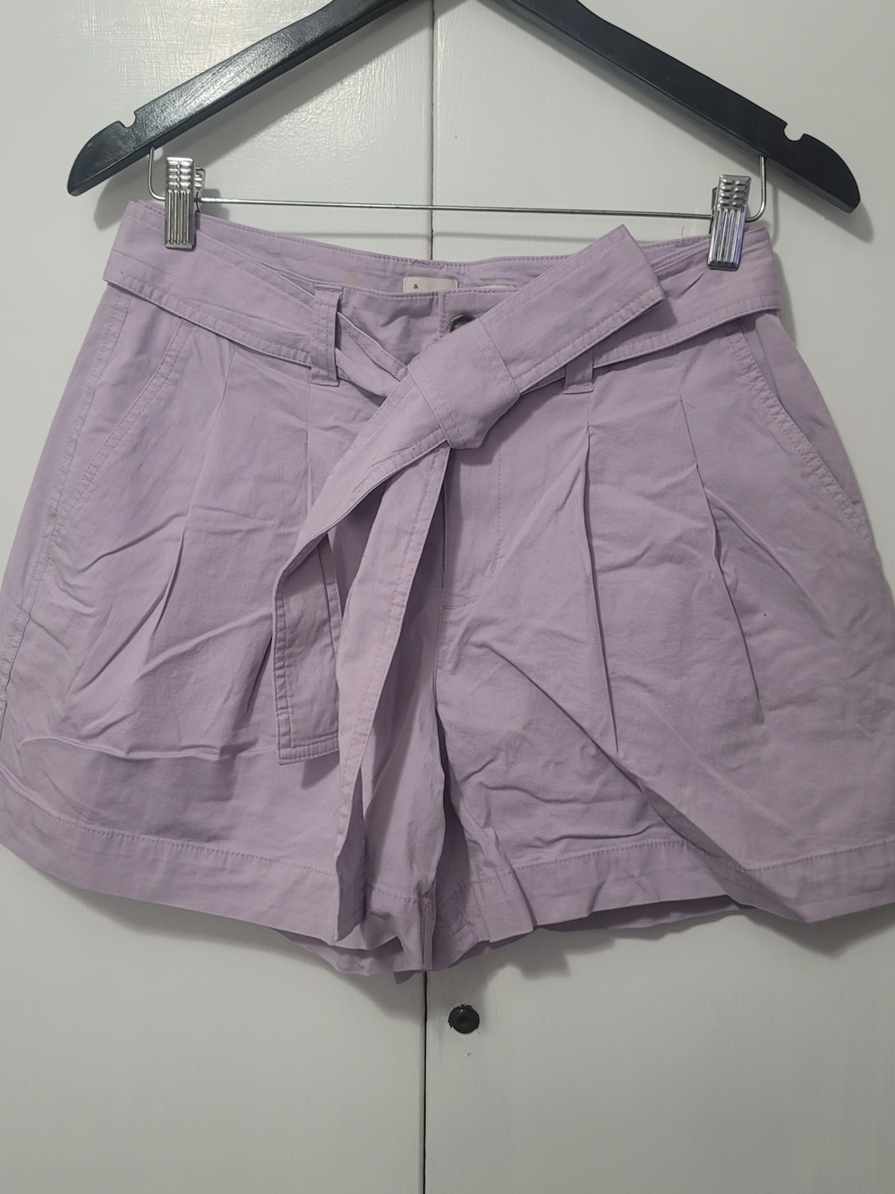 a new day Lavender Tie-Belt High-Rise Shorts